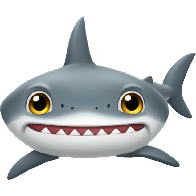Shark with golden star eyes emoji