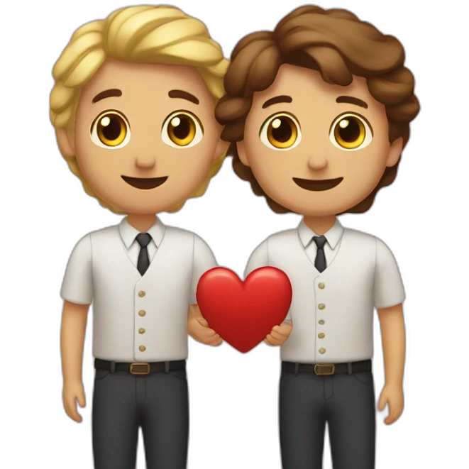 Corazón de novios emoji