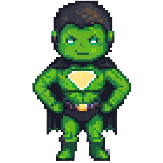 Hulk smashing, green superhero in action pose emoji