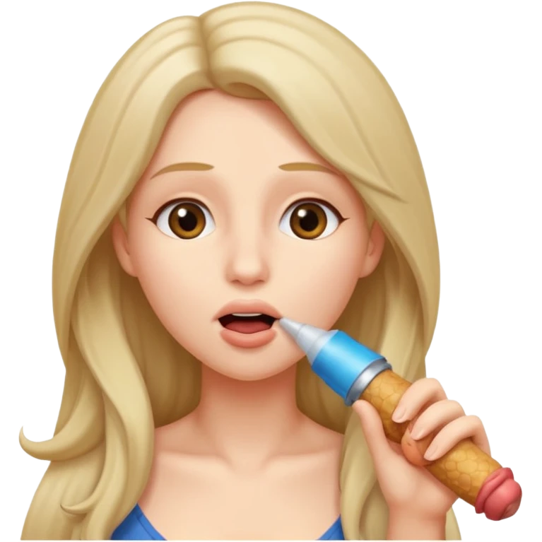 As un pene con una mujer chupandolo emoji