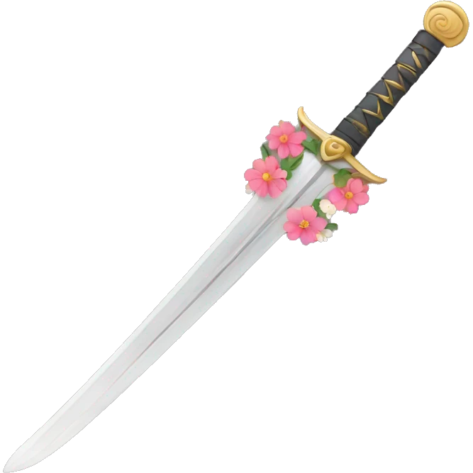 sword with flowers emoji