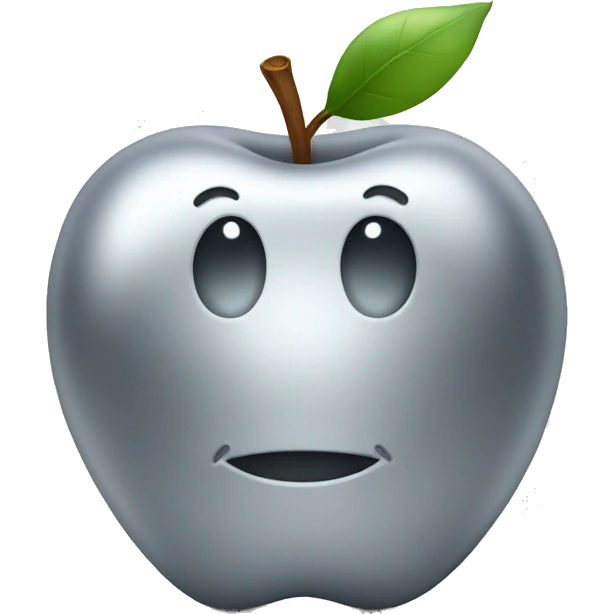 Silver apple emoji
