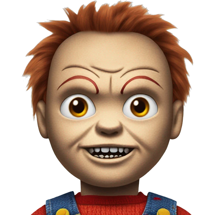 chucky with sewed face  emoji