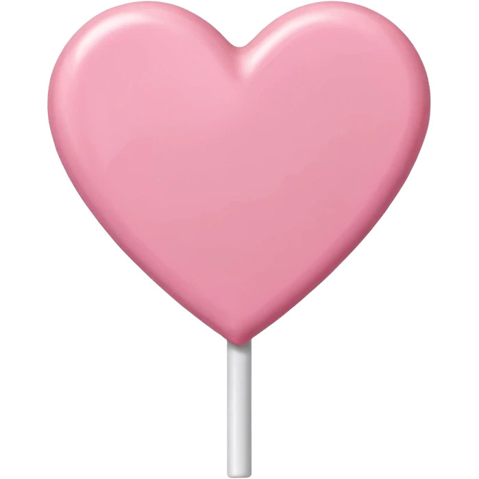Pastel Pink heart shaped lollipop emoji