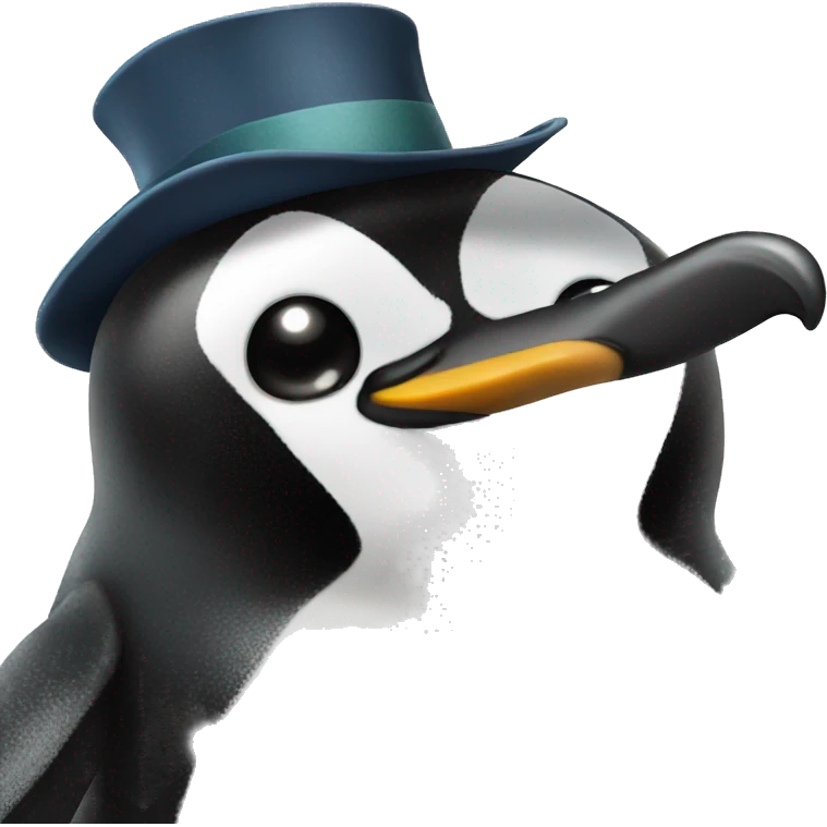 pinguin with a hat emoji