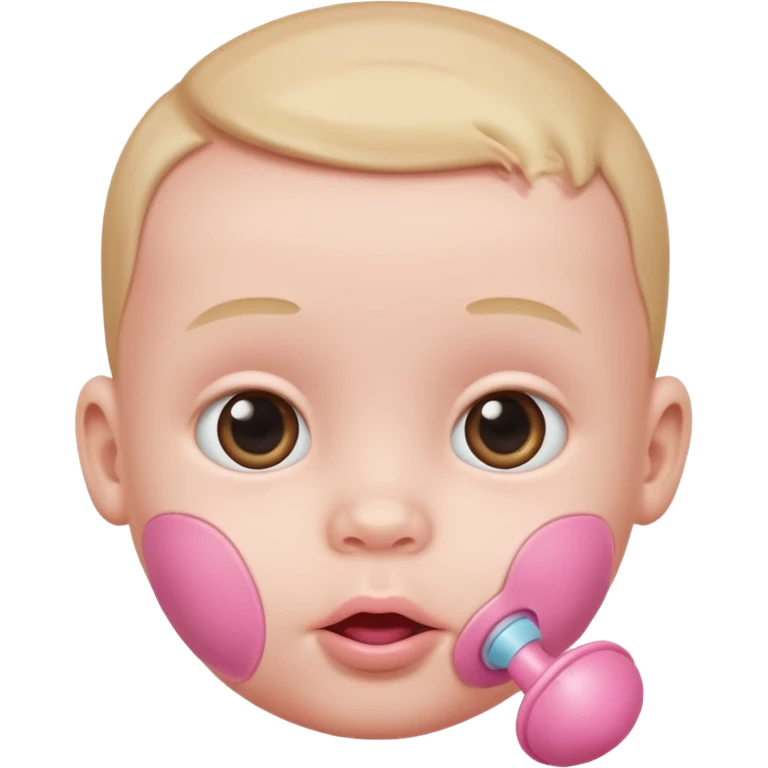 baby boy face with dummy emoji