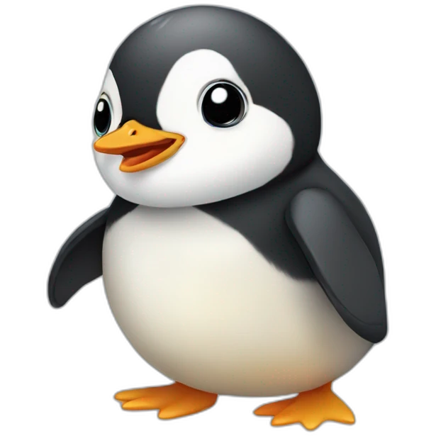 round body baby chick penguin emoji