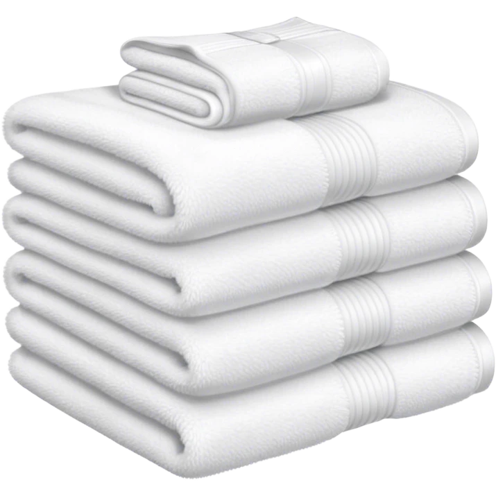 Stack of plush white towels emoji