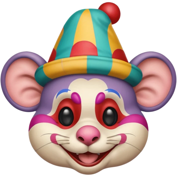 I want a rat that is also a clown  emoji