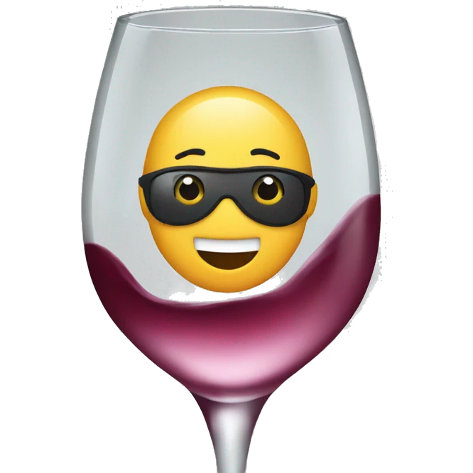 A swimmer in a glass of wine emoji