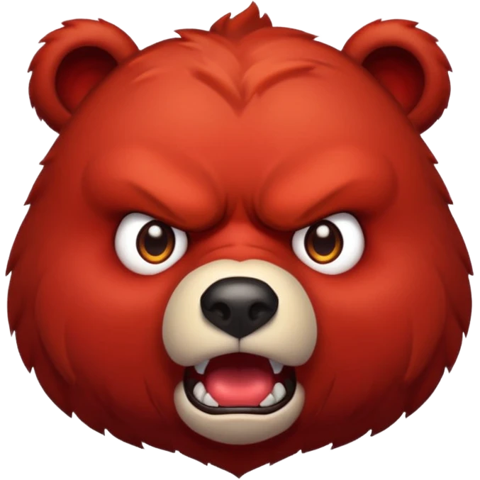 red bear angry emoji