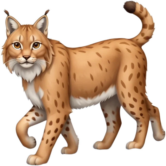 Eurasian Lynx walking in the snow beautiful aesthetic full image scenery emoji