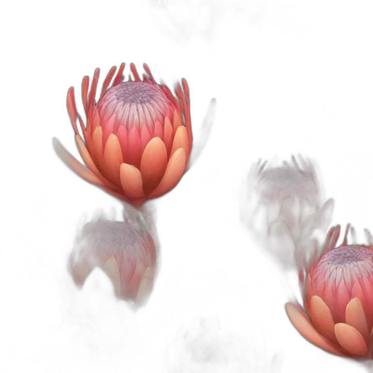 classic protea bold colours cartoon style emoji