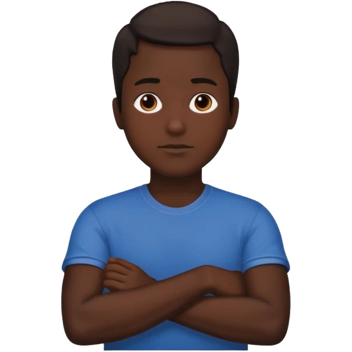  silhouette  crossing his arm  emoji