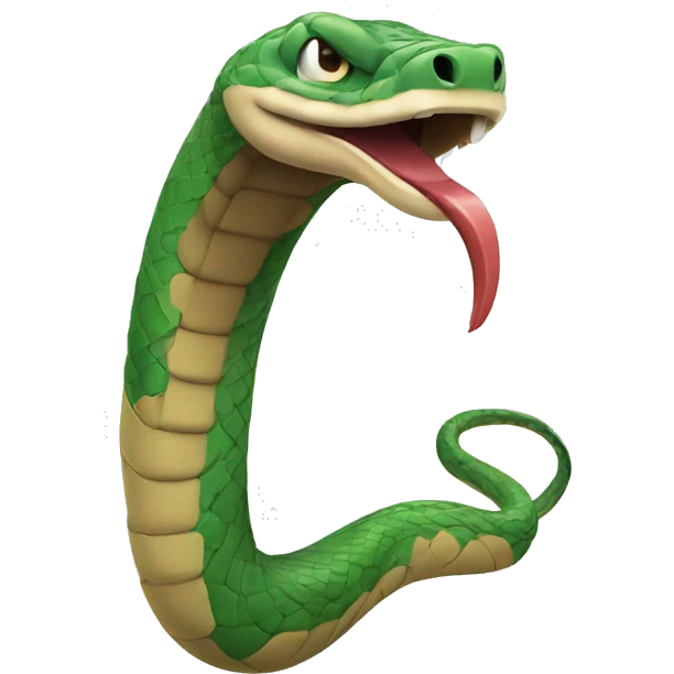 Goofy snake being silly  emoji