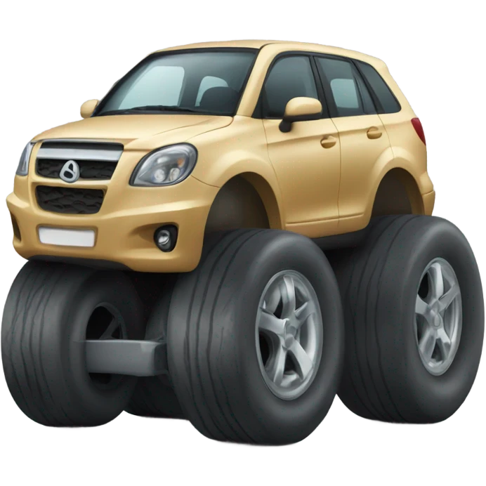 car with giant wheels  emoji