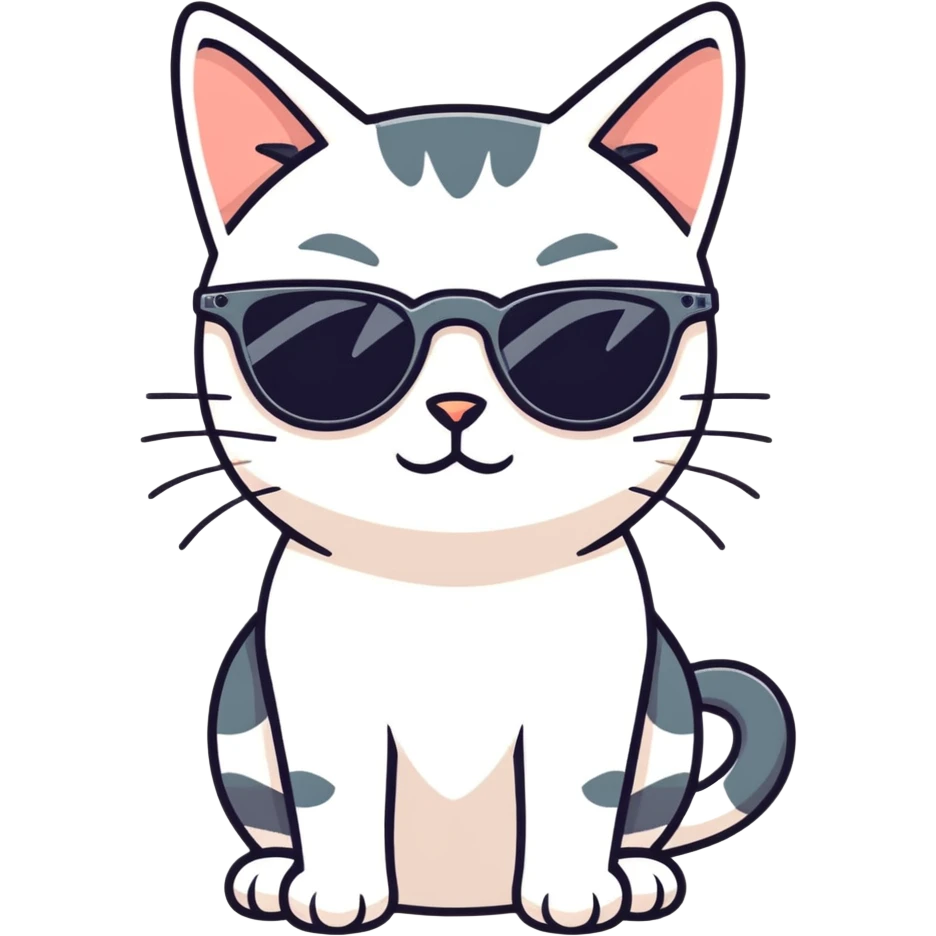 Cat with sunglasses emoji