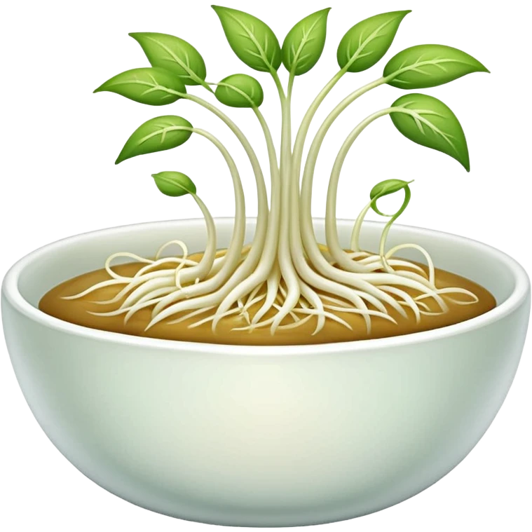 Bean sprouts in bowl emoji