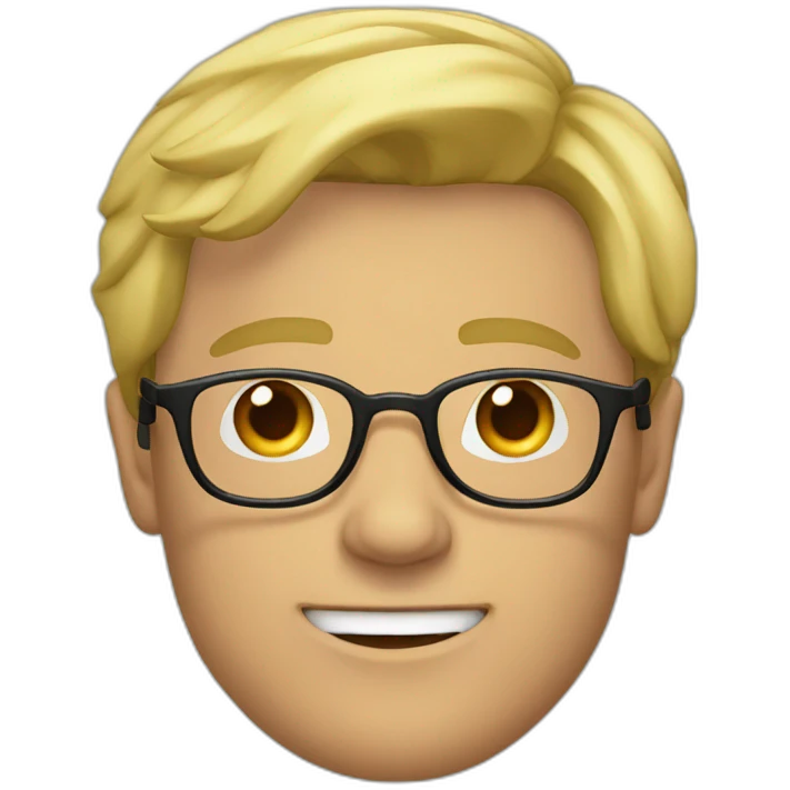 Quentin fitamant, a blond man with round glasses emoji