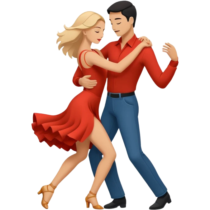 Minimalistic flat vector icon, iOS style, thin black contour on white background. Silhouette of a dancing couple in close embrace, symbolizing Bachata. Clean, no text, no shadows emoji