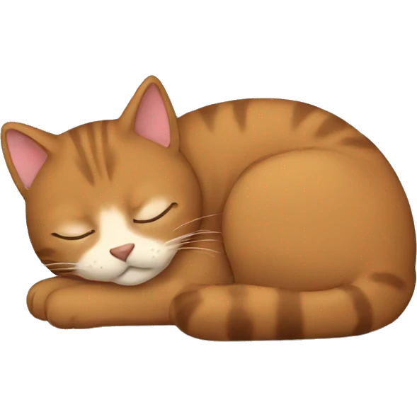 brown sleeping cat emoji