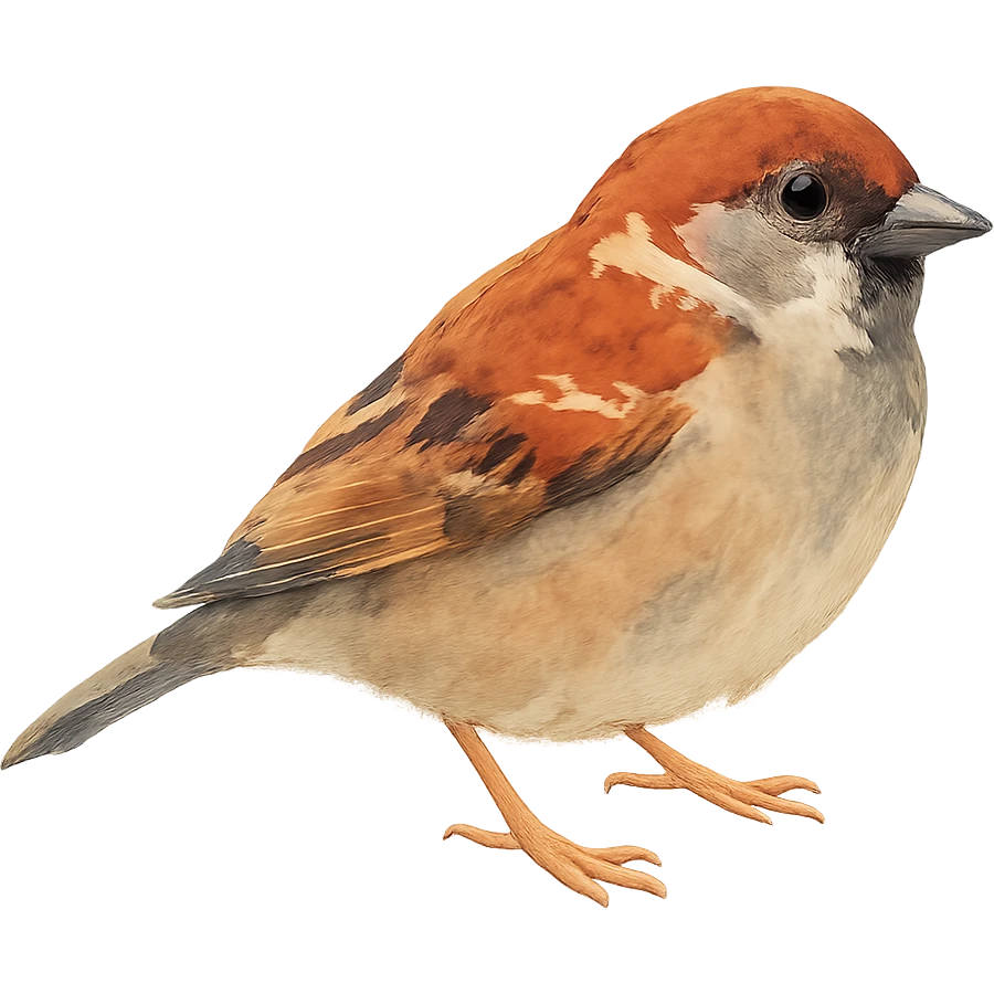 watercolor style sparrow emoji