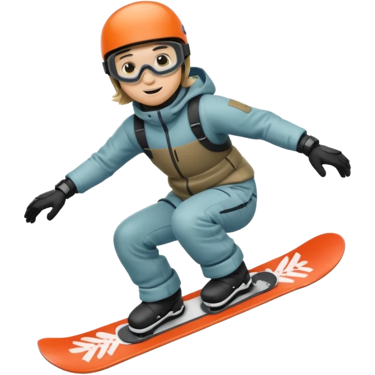Snowboarder mid-air emoji