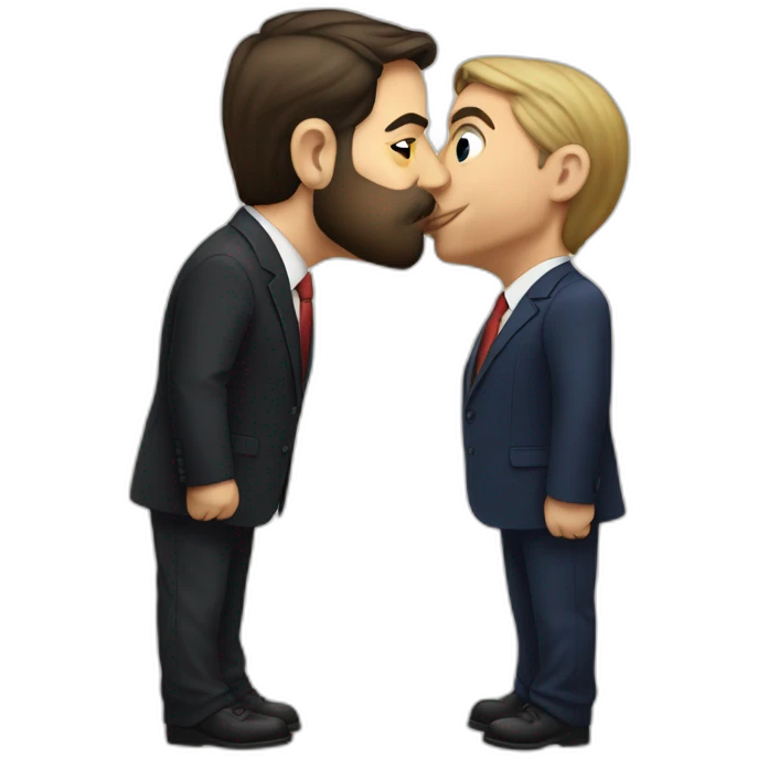 Benjamin Netanyahu kissing Ben Gvir emoji