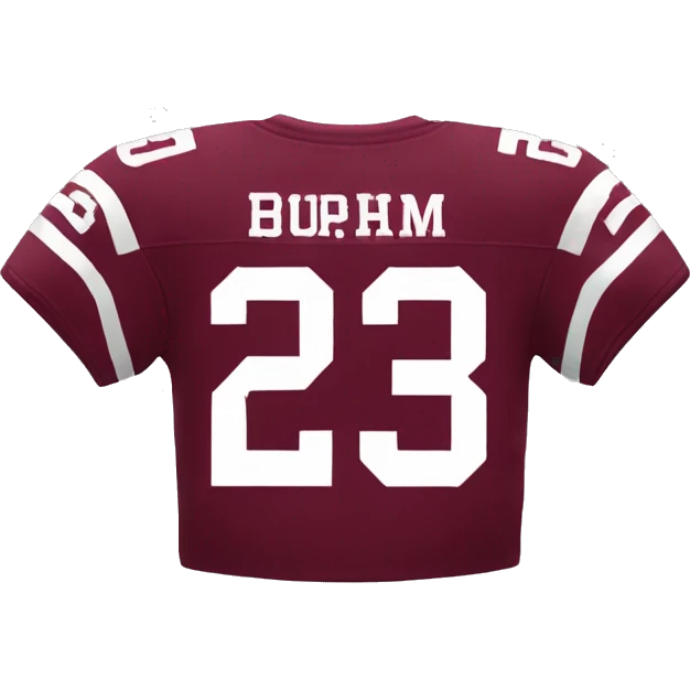 one small burgundy jersey with ‘23’ written on it emoji