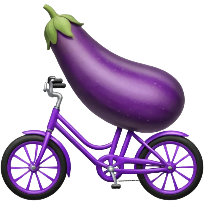 eggplant on a bike emoji