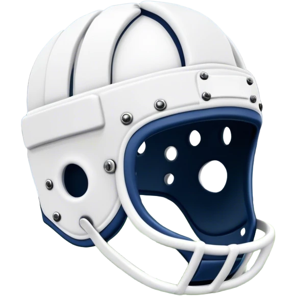 Cinematic Realistic image of rugby headgear with detailed padding and rugged design elements, set against a blurred stadium background with bold, high-contrast lighting that highlights its protective design emoji