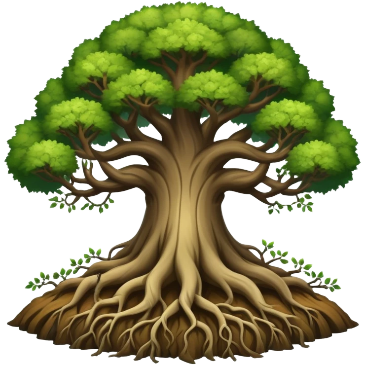 yggdrasil tree- upper world-lower world emoji