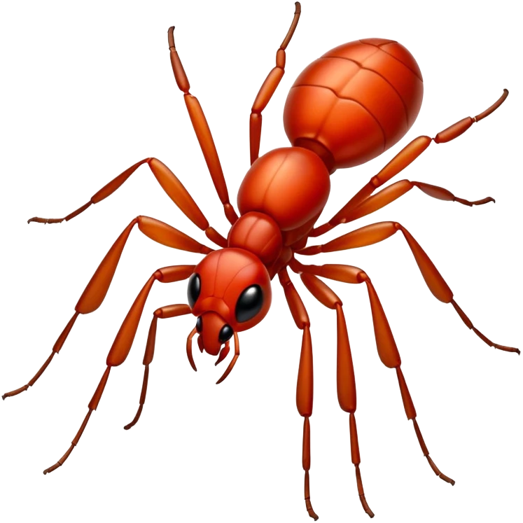 red ant with six legs emoji