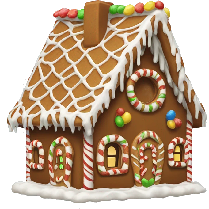 Christmas gingerbread house emoji