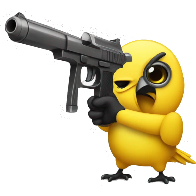 canary with a gun emoji