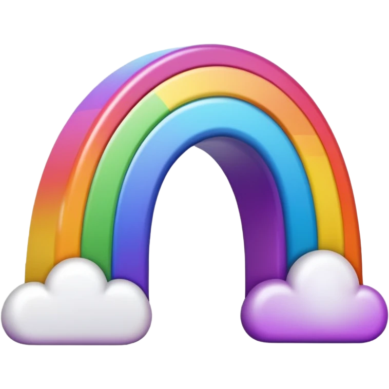 arco iris branco e roxa emoji