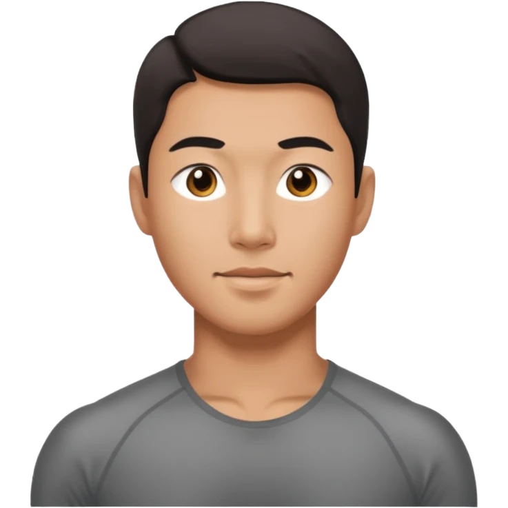 The Asian guy is into sports and is in great shape. emoji