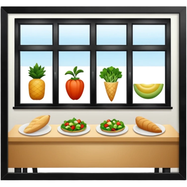 healthy food restaurant from outside emoji