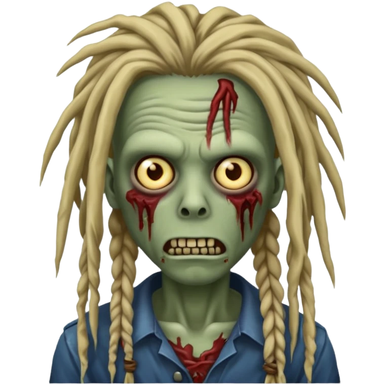 zombie with dreadlocks emoji