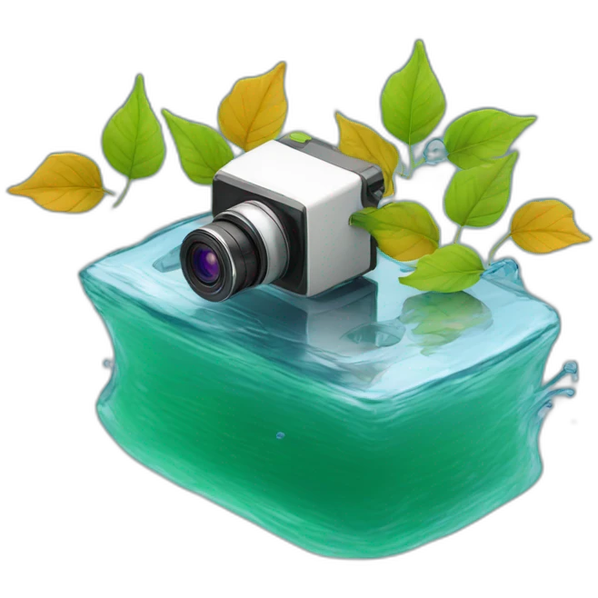 ptz-camera-recording-and-leaf-floating-on-water emoji