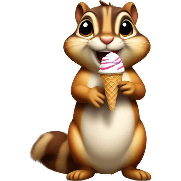 chipmunk holding ice cream cone emoji