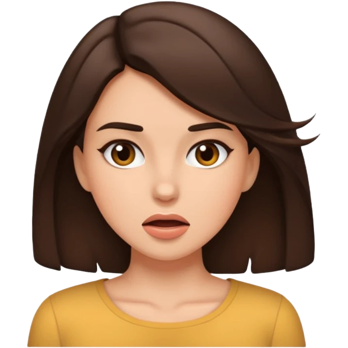 brunette crashing out emoji