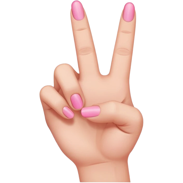 Pink middle finger emoji