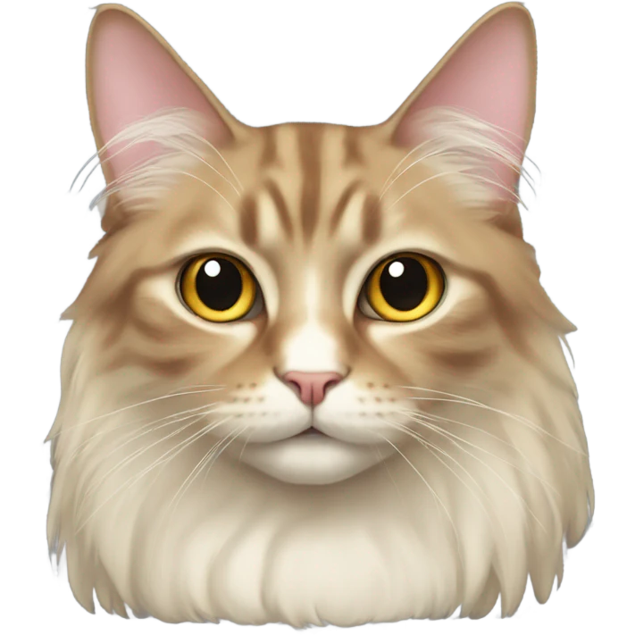 fold-eared long-haired cat emoji