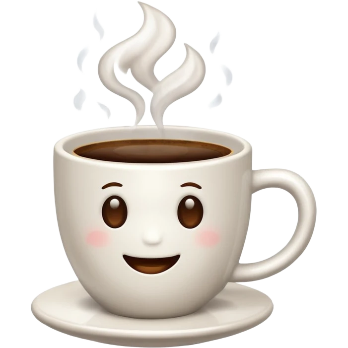 Happy coffee cup emoji