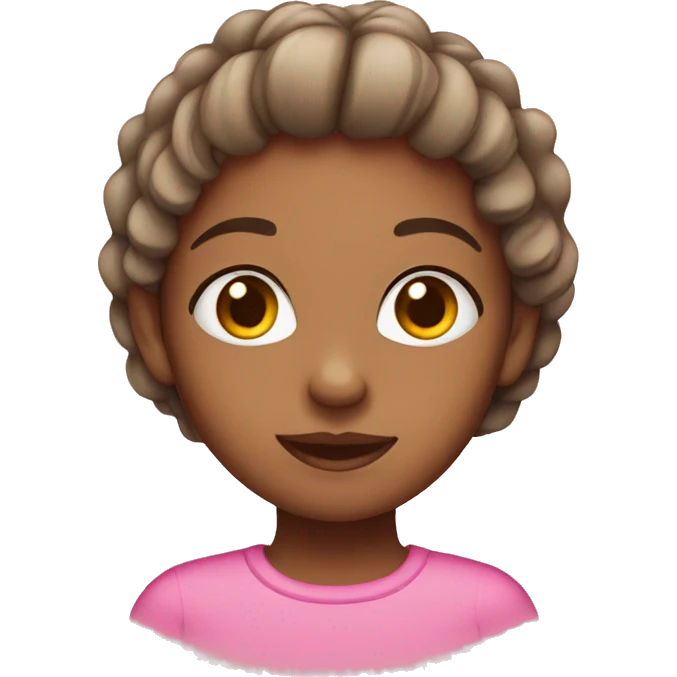 Girl wearing pink  emoji
