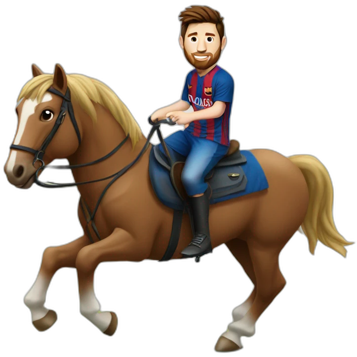Messi sur cheval  emoji