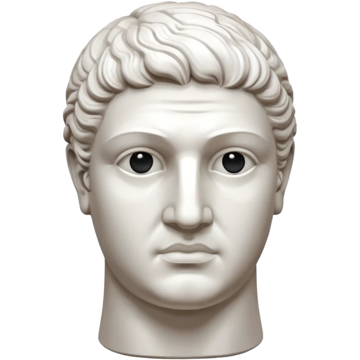 white marble greek statue head  emoji