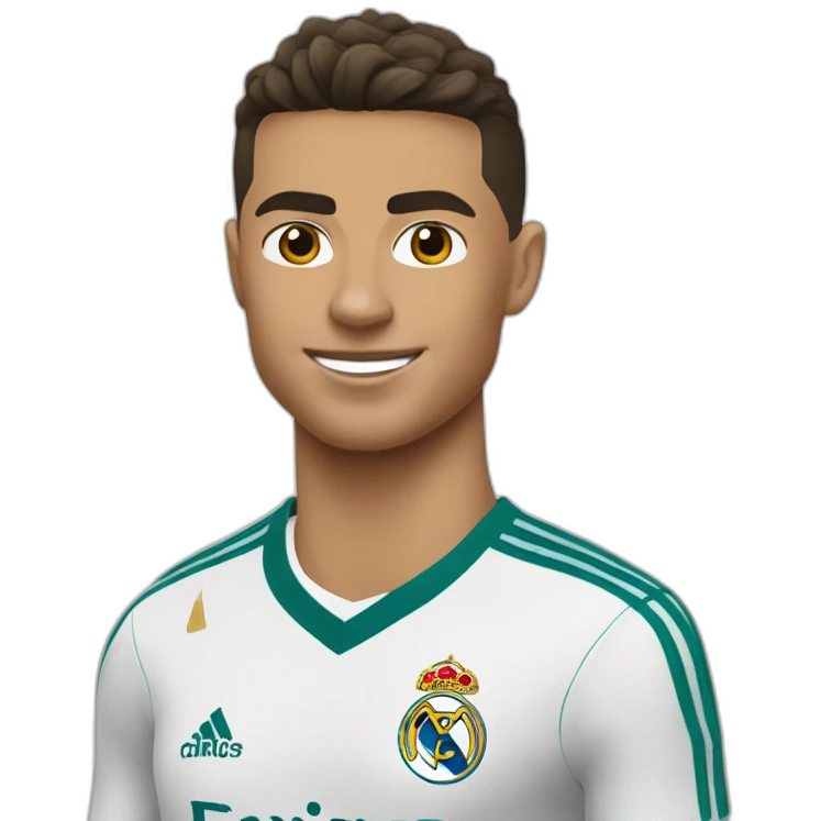 Ronaldo with real madrid jersey emoji