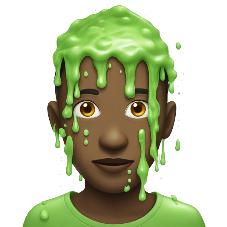 person covered in slime with white eyes  emoji